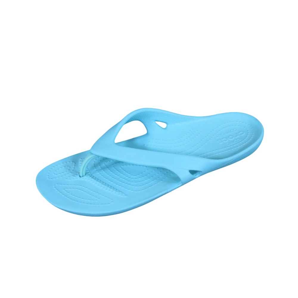 Crocs Kadee II Women Flip Flop Size 11 Beach Pool Sandal Light Blue Synthetic